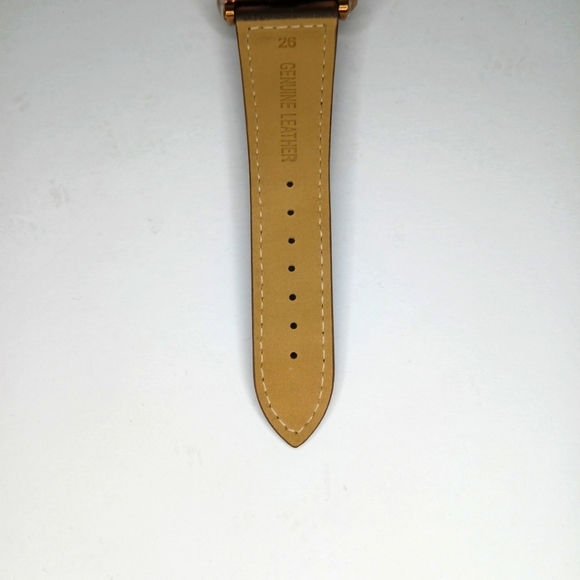 Brown Julius Watch Rhinestones Genuine Leather Straps Water Resistant - Picture 4 of 7